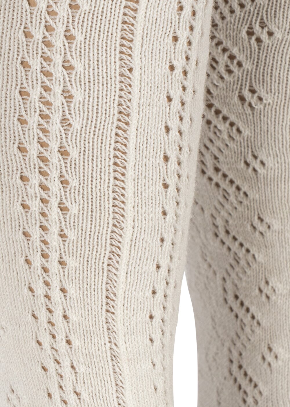 Konges Sløjd - Wool Pointelle Tights Ks106652 - Off White