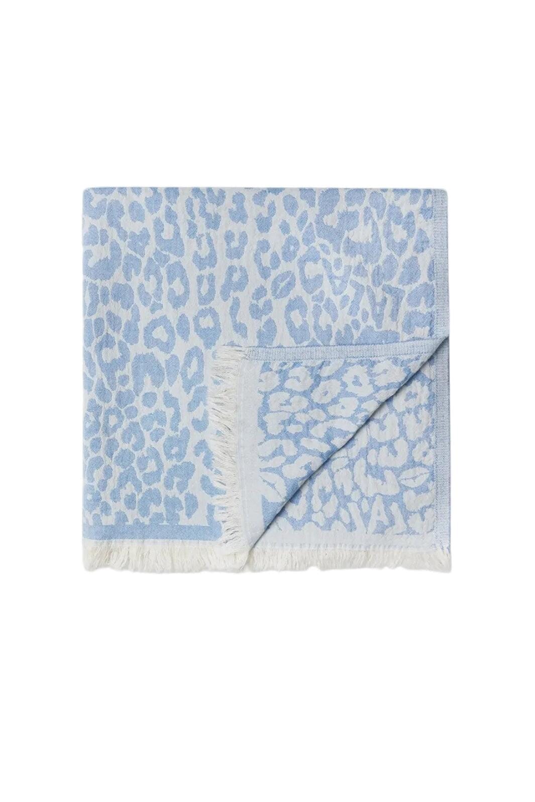 Lala Berlin - Beach Blanket Benice 10021048 - Blue Leo Håndklæder 