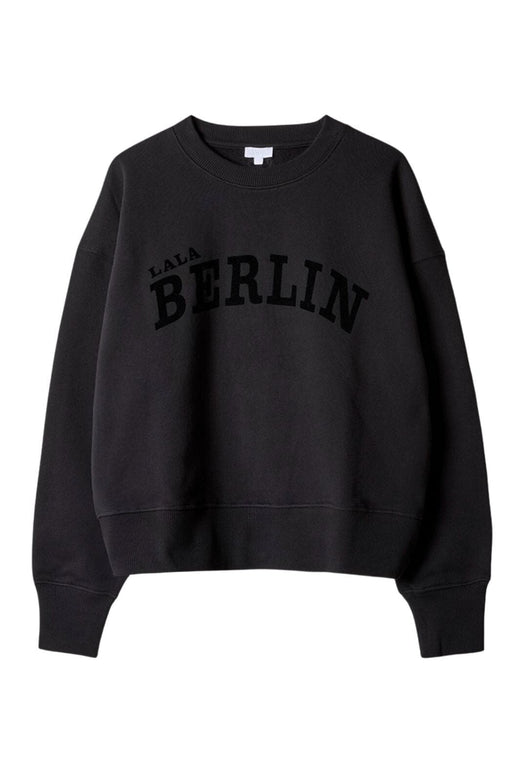 Lala Berlin - Lala Sweatshirt 2 10025461 - Black Flock Logo 