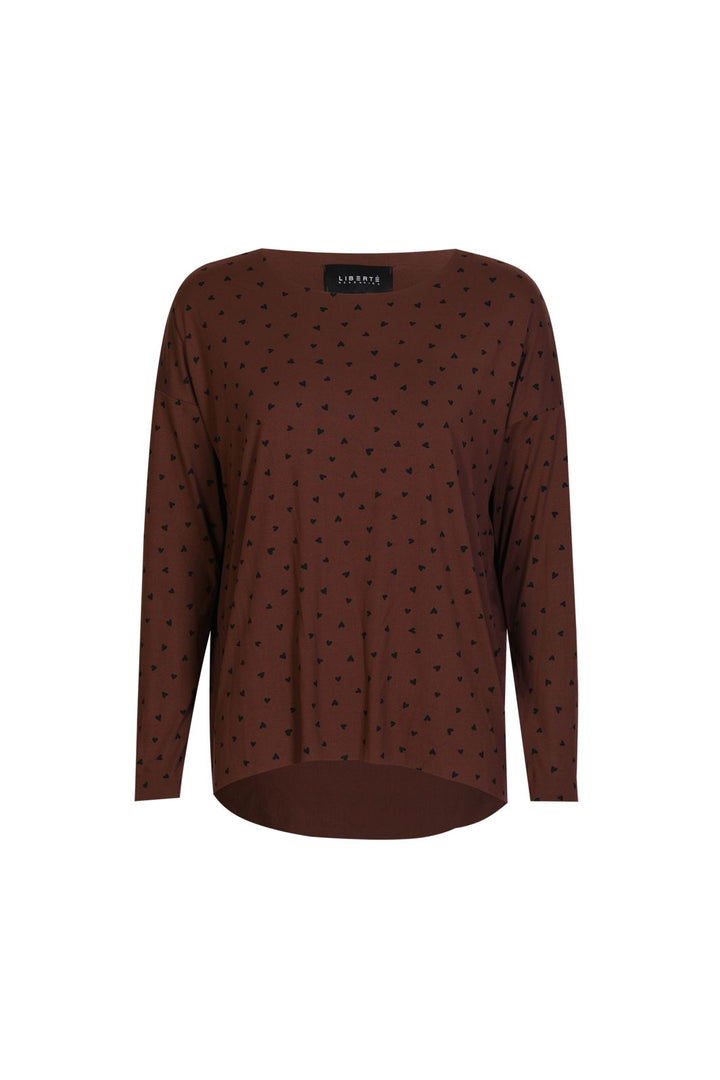 Liberte - Alma-Ls-Top 9504 - Brown Black Heart