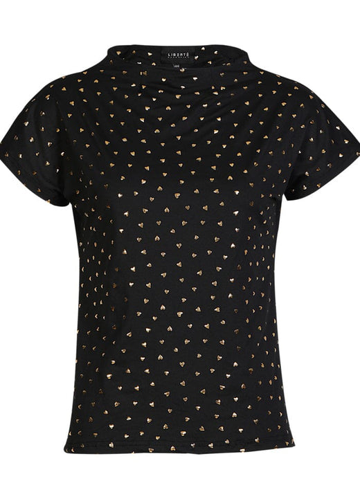 Liberte - Alma-Top 9501 - Black Gold Heart Toppe 