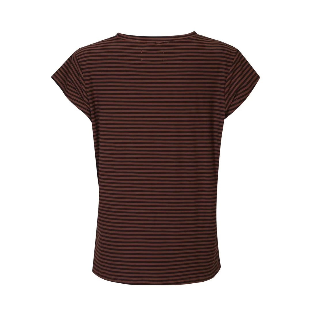 Liberte - Alma-U-Tshirt 9581 - Espresso Stripe T-shirts 