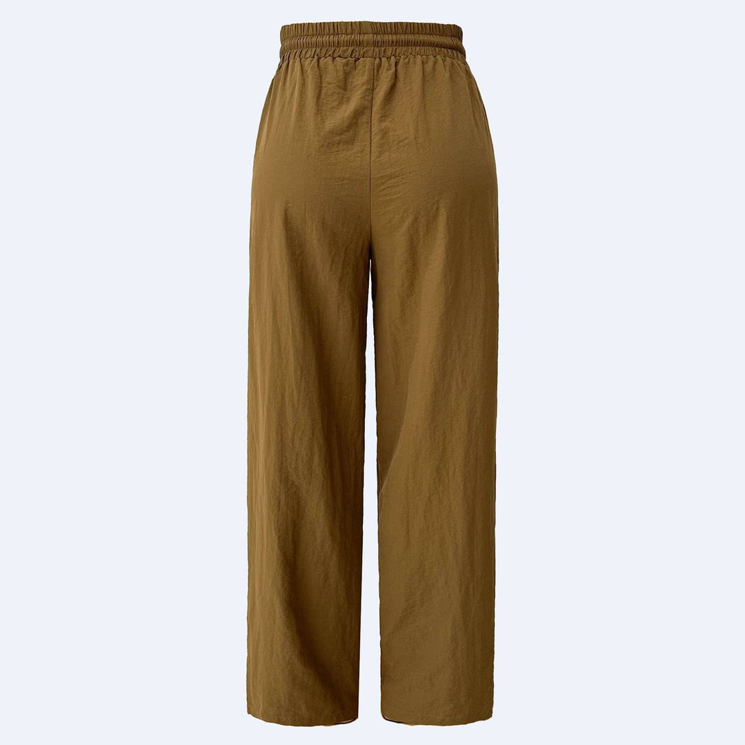 Liberte - Eva Wide Track Pant 22251 - Mocca Ivory Bukser 