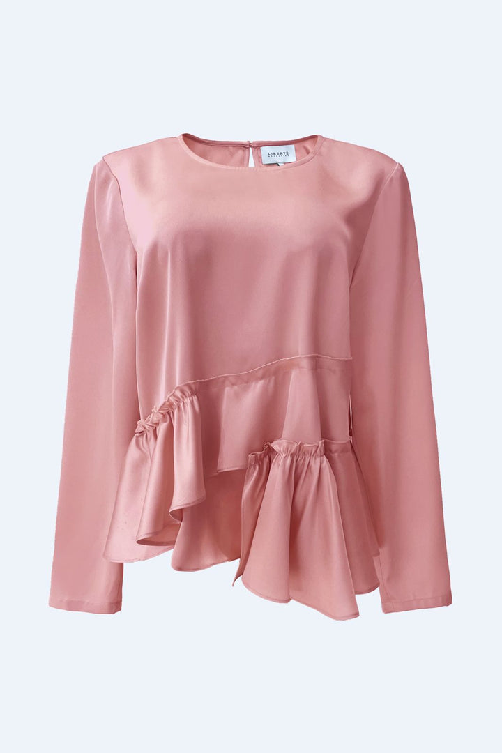 Liberte - Fie Ls Frill Blouse 22466 - Dusty Rose