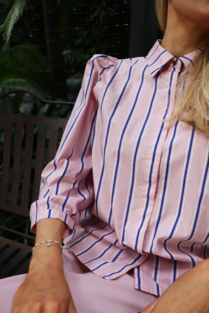 Liberte - Flora-Blouse 21249 - Rose Blue Stripe