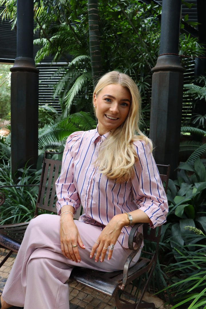 Liberte - Flora-Blouse 21249 - Rose Blue Stripe