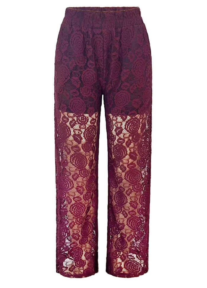 Liberte - Lacy Pants 21537 - Bordeaux Lace Bukser 