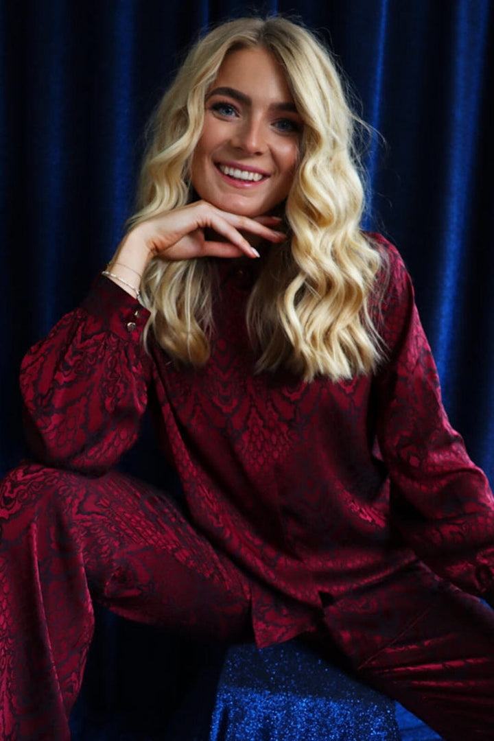 Liberte - Lala Ls Shirt 21529 - Bordeaux Skjorter 