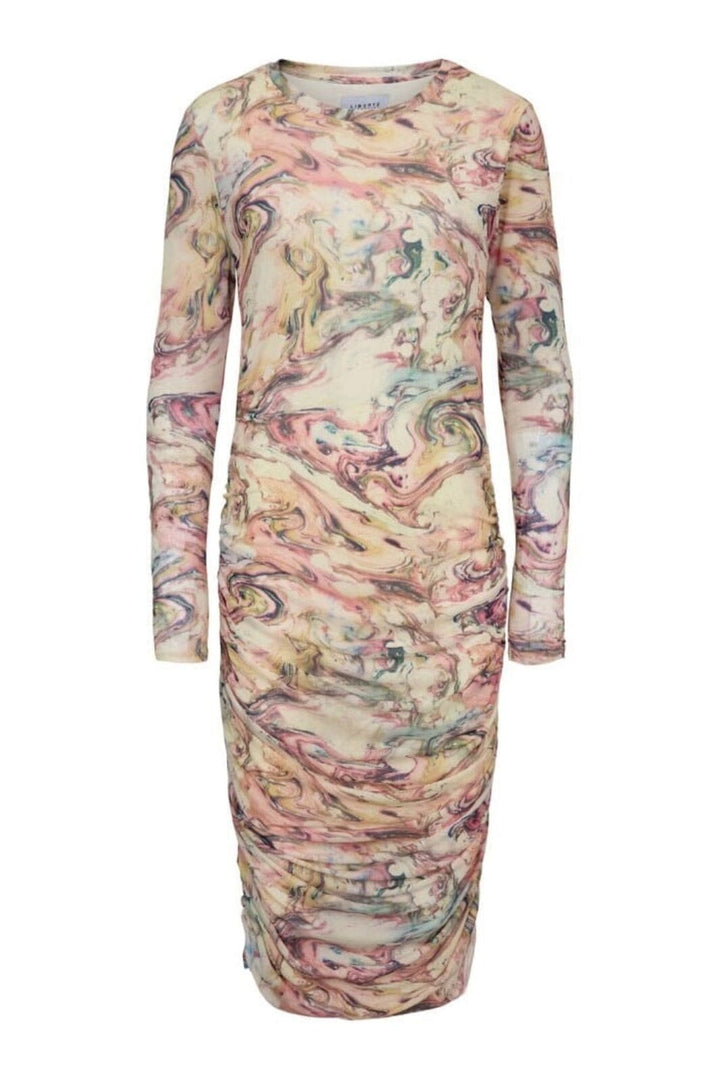 Liberte - Mesh-Ls-Long-Dress 22219 - Multi Marble