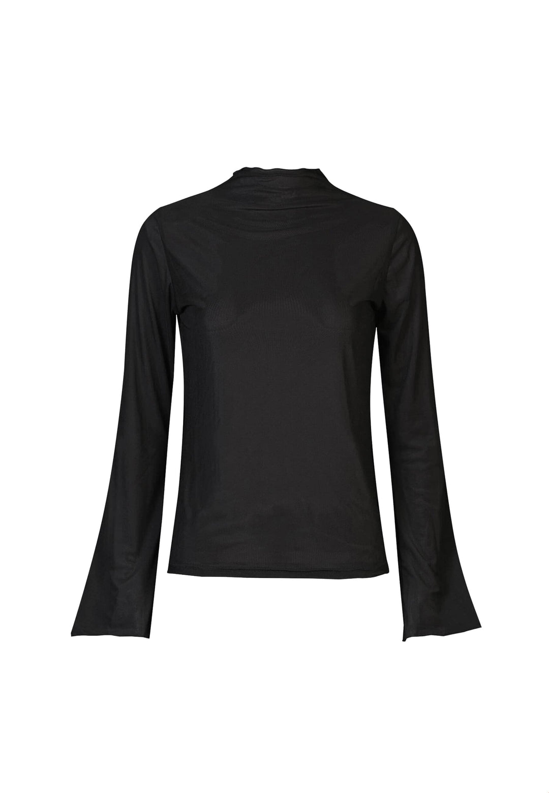 Liberte - Mesh Ls Trompet Top 22486 - Black Toppe 