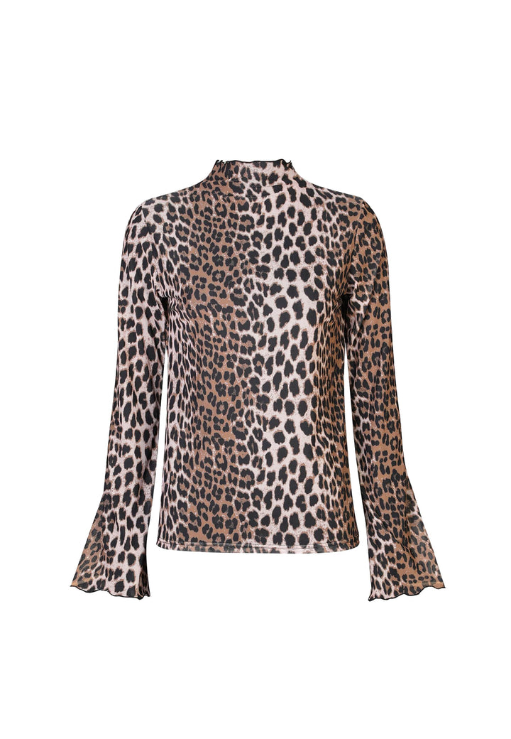 Liberte - Mesh Ls Trompet Top 22486 - Lux Leo Toppe 