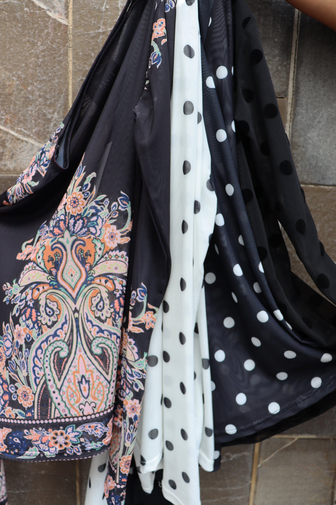 Liberte - Mesh Ls Tshirt 22065 - Black White Big Dot T-shirts 