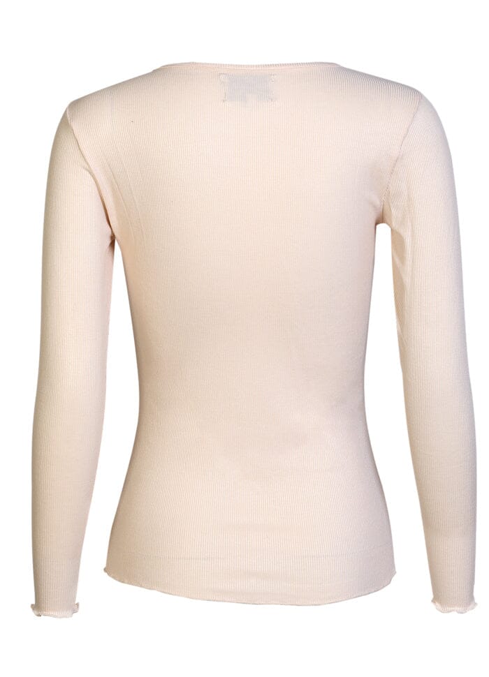 Liberte - Natalia Ls Round Neck Blouse 9914 - Creamy Bluser 