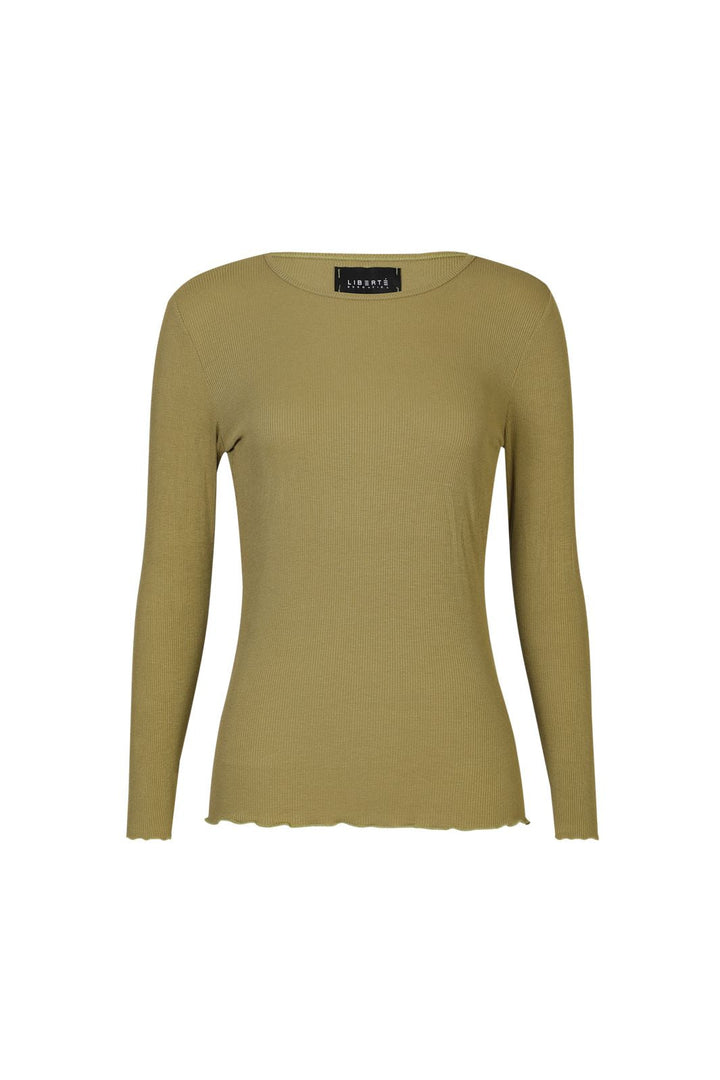 Liberte - Natalia Ls Round Neck Blouse 9914 - Dusty Avocado