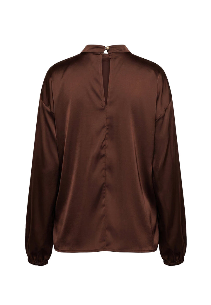 Liberte - Pip Ls Blouse 22313 - Dark Brown Bluser 