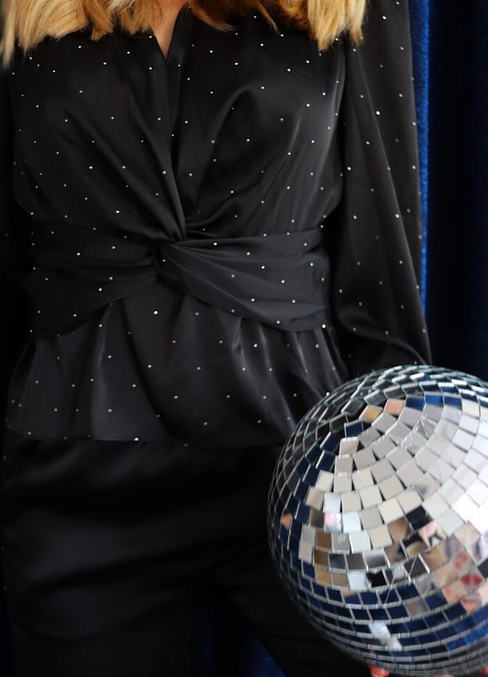 Liberte - Tiki Ls Twist Blouse 22120 - Black Diamond Bluser 