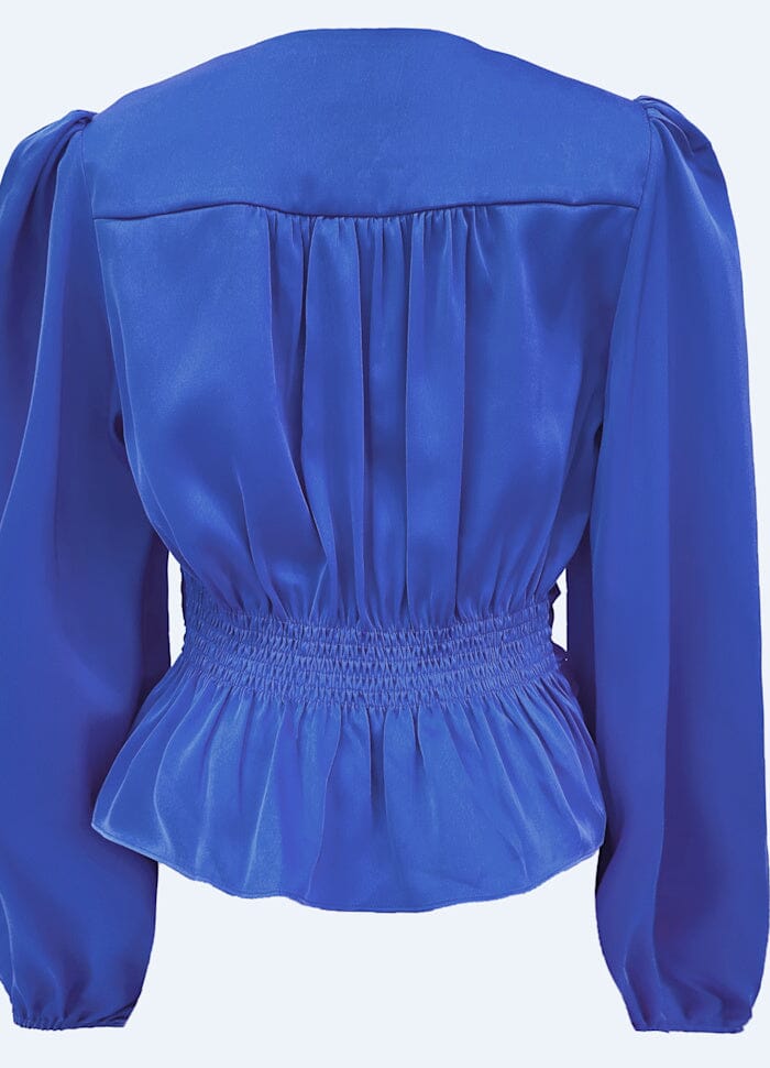 Liberte - Tiki Ls Twist Blouse 22120 - Electric Blue Bluser 