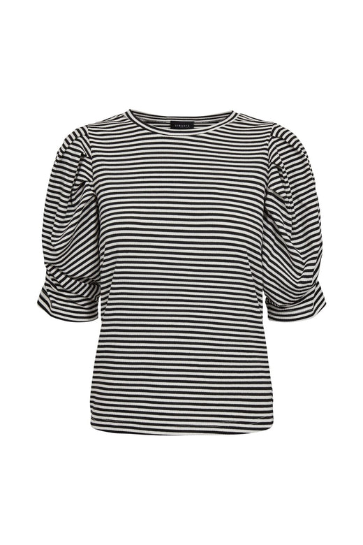Liberte - Win Puff Tshirt 22343 - Black Creme Small Stripe