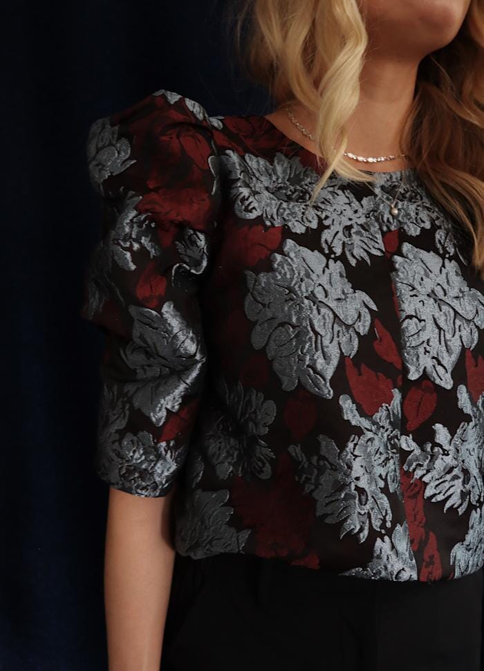 Liberte - Winnie Blouse 22140 - Bordeaux Silver Bluser 