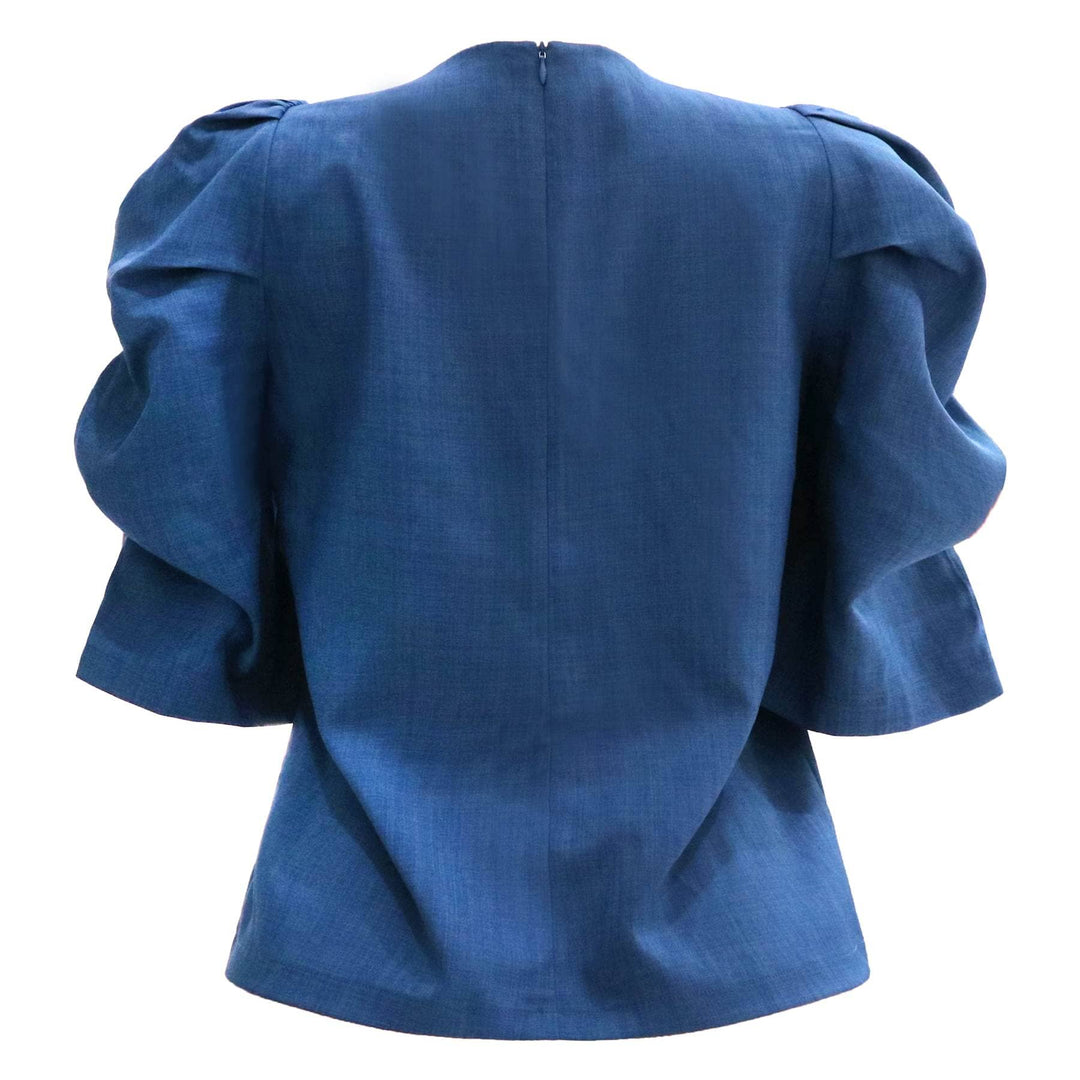 Liberte - Winnie Vneck Blouse 22358 - Dusty Blue Bluser 