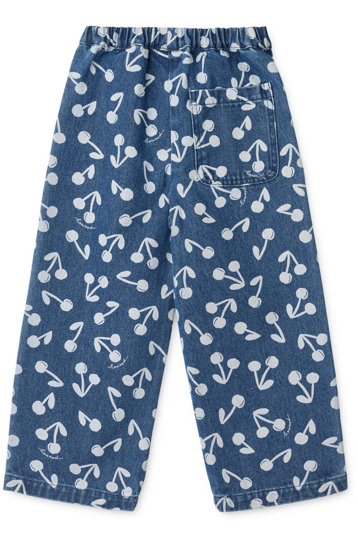 Liewood - Cesar Printed Denim Pants LW19921 - Cherry blossom / Medium blue denim