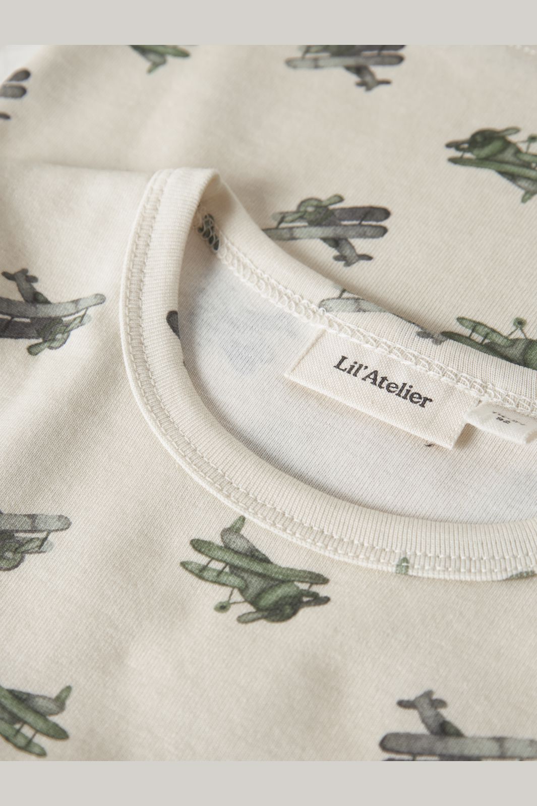 Lil' Atelier Mini - Nmmlayo Geu Ls Slim Top Lil - 4967053 Coconut Milk Airplane