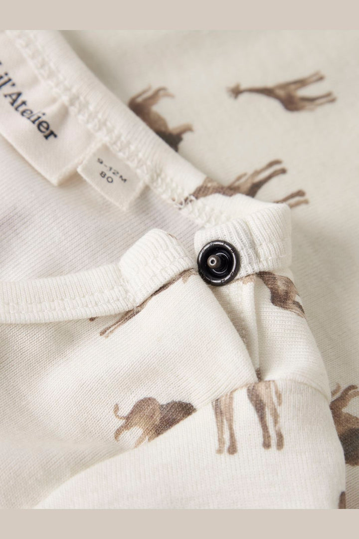 Lil' Atelier - Nbmlayo Geu Ls Slim Body Lil - 5037975 Coconut Milk Lion