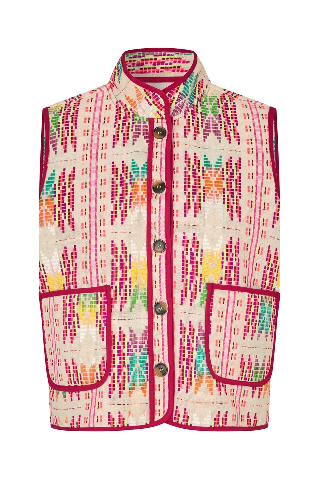 Lollys Laundry - Cairoll Quilted Vest26155-1040 - 51 Pink