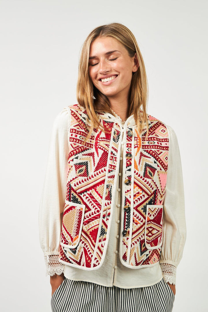 Lollys Laundry - Cairoll Vest Sl25530-1026 - 30 30 Red Veste 