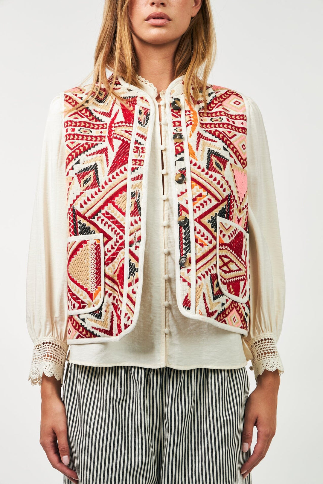 Lollys Laundry - Cairoll Vest Sl25530-1026 - 30 30 Red Veste 