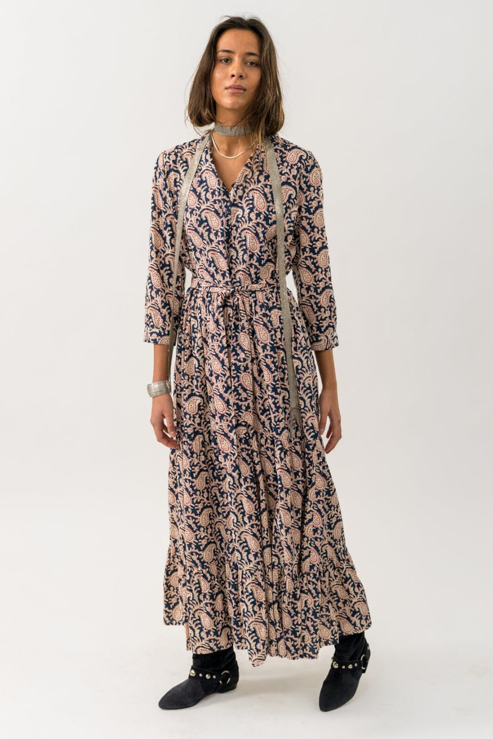 Lollys Laundry - Neell Maxi Dress 3/4 - 64 Graphic Print