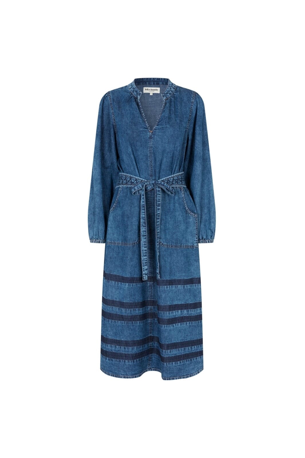 Lollys Laundry - Parisll Midi Dress Ls 26421-3002 - 20 - Blue
