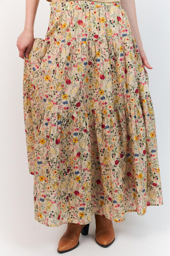 Lollys Laundry - Sunsetll Maxi Skirt26241-2006 - 74 Flower Print