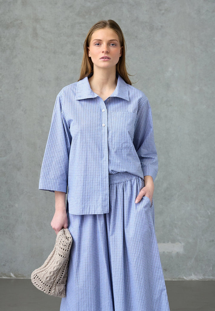 Love & Divine - Love1523 19771 - 402 - Blue Check Skjorter 