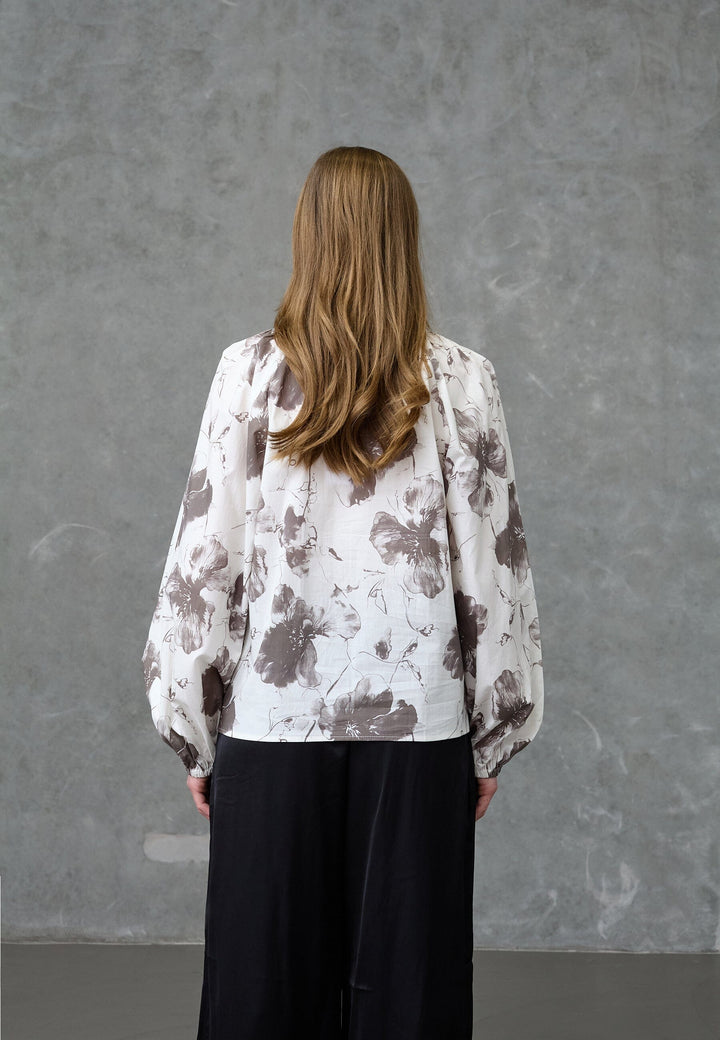 Love & Divine - Love1528 19803 - 814 - Brown Flower Bluser 