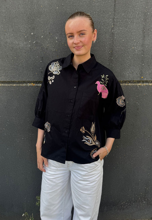 Love & Divine - Love1604-4 20321 - 803 - Black/Emb. Skjorter 