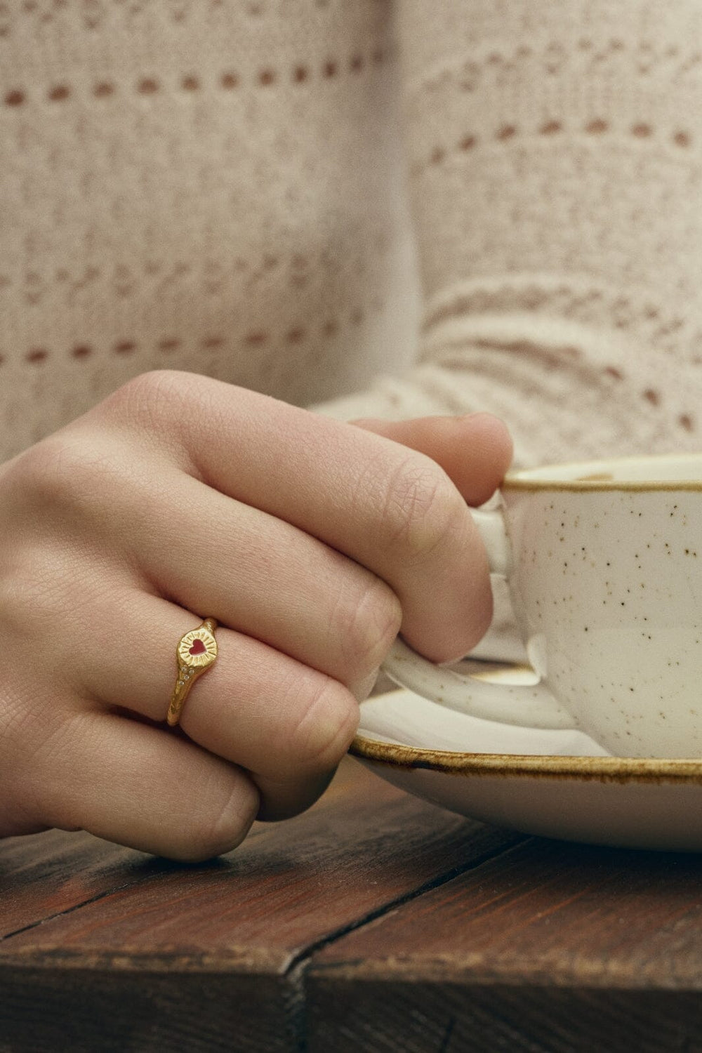 Maanesten - Hayali Ring - 18 Ct Gold Plated 925 Sterling Silver