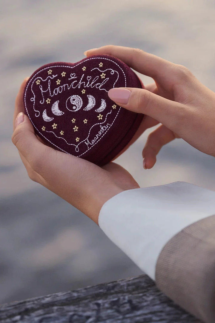 Maanesten - Heart Jewelry Box Maroon - 4207 Smykkeskrin 