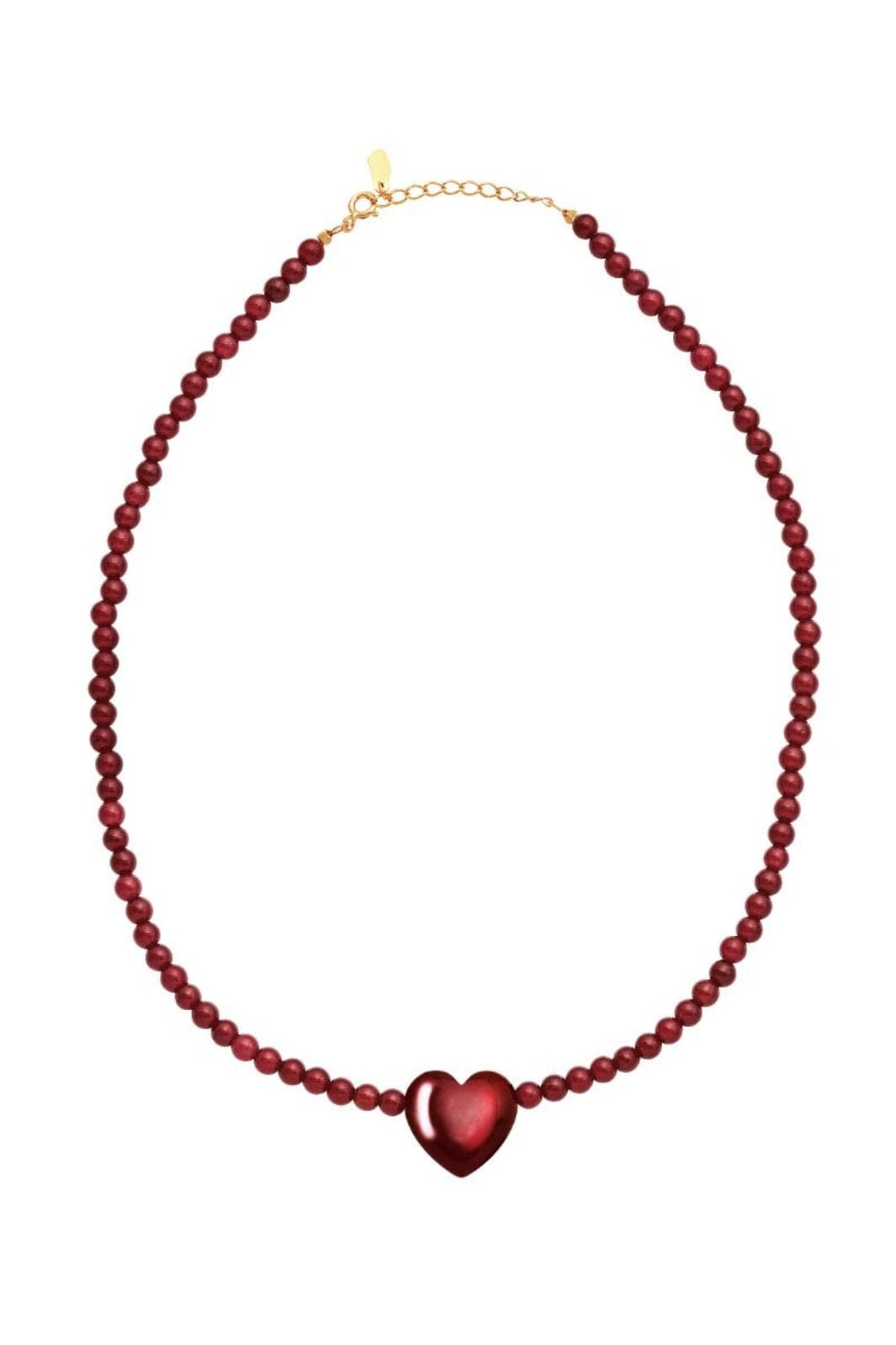 Maanesten - Maroon Heart Necklace - 2841a Halskæde 