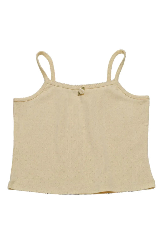 Maanesten - Megan Pointelle Top Butter Yellow - 4290 Toppe 