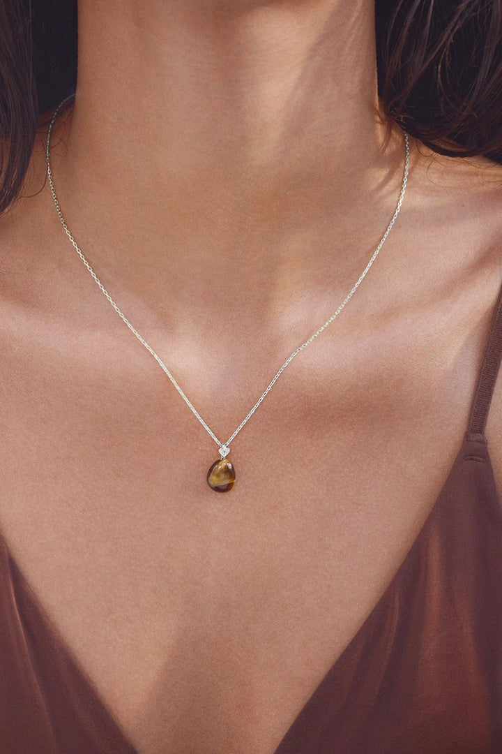 Maanesten - Tiger Eye Earth Pendant - 2830c Vedhæng 