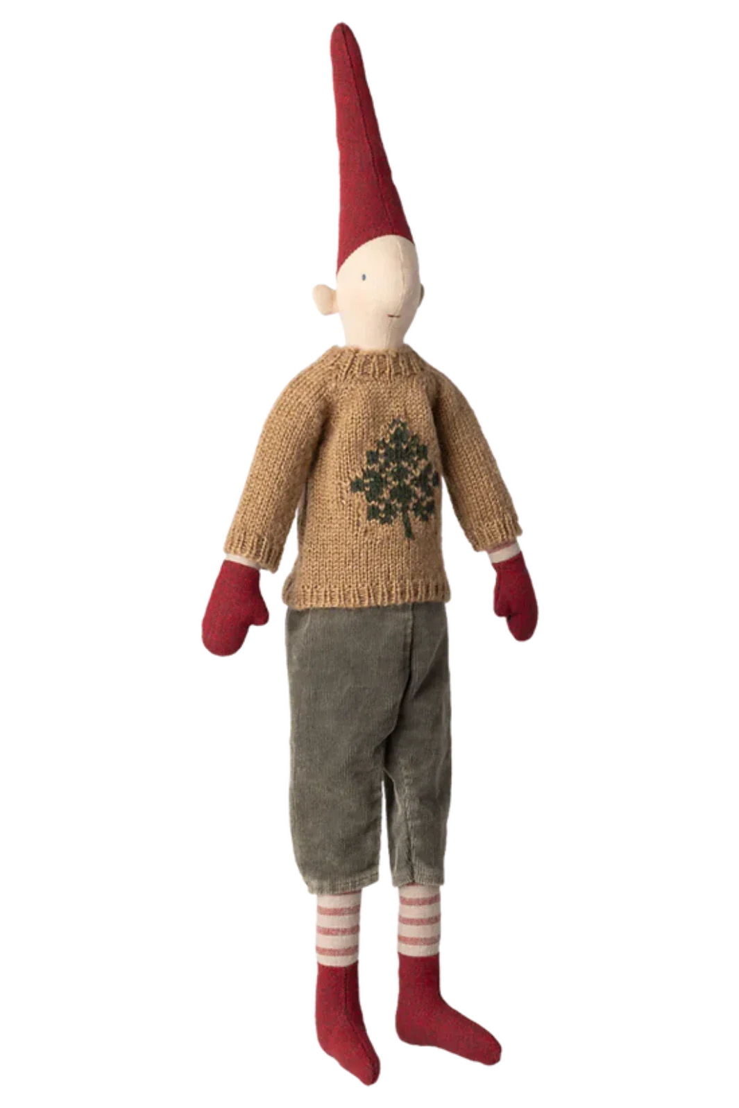 Maileg - Nisse, Str. 3 - Dreng - Bukser Og Strikket Sweater - 14-5433-00 Julepynt 