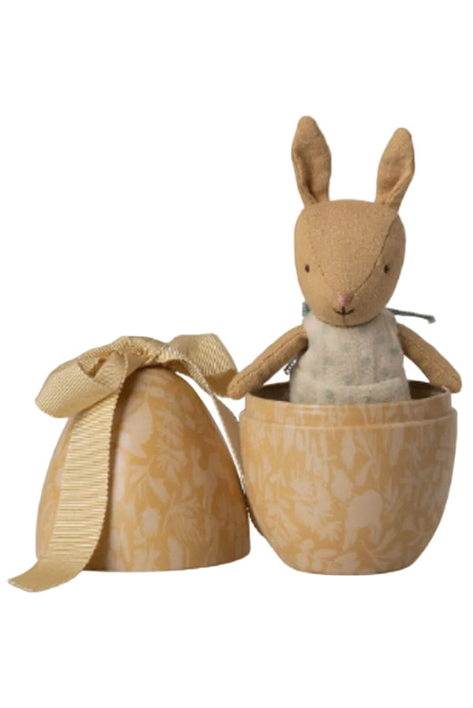 Maileg - Påskeæg Med Mikro Kanin, Small - Lys Gul 18-6201-01 Legetøj 