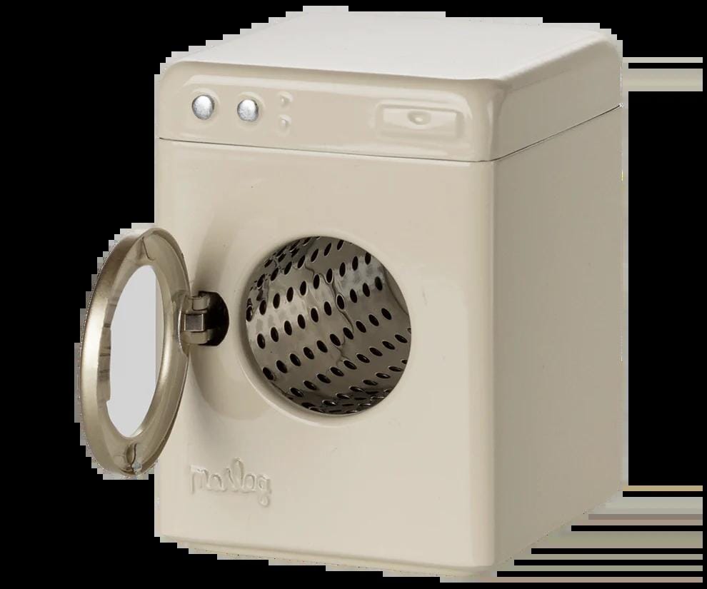 Maileg - Vaskemaskine, Mus - Råhvid - 11-5129-00 Legetøj 