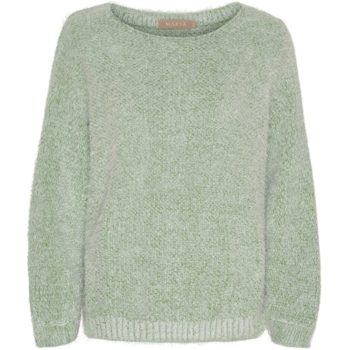 Marta Du Chateau - Mdcanouk Knit 8038 - Green Strikbluser 