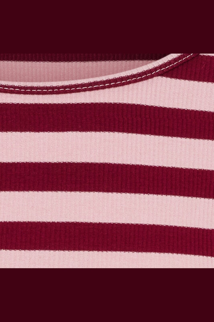 Marta Du Chateau - Mdcbegonia Ls Tee 7702 - Wino/Rosa Antique