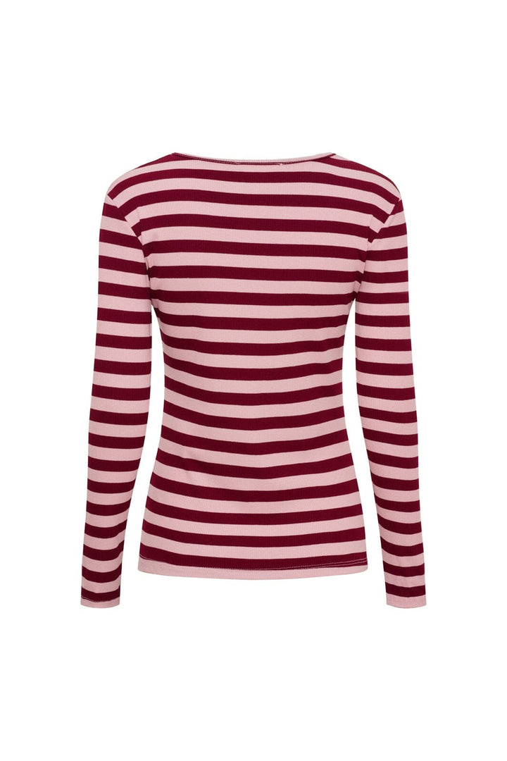 Marta Du Chateau - Mdcbegonia Ls Tee 7702 - Wino/Rosa Antique