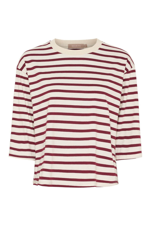 Marta Du Chateau - Mdcbrooklyn Tee 58351 - Beige/Bordeaux