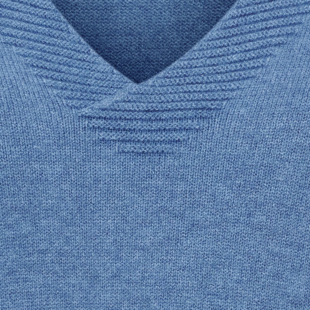 Marta Du Chateau - Mdcinaya Knit 9587 - Jeans Blue Melange Strikbluser 