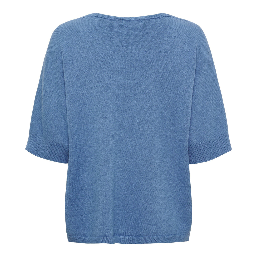 Marta Du Chateau - Mdcinaya Knit 9587 - Jeans Blue Melange Strikbluser 